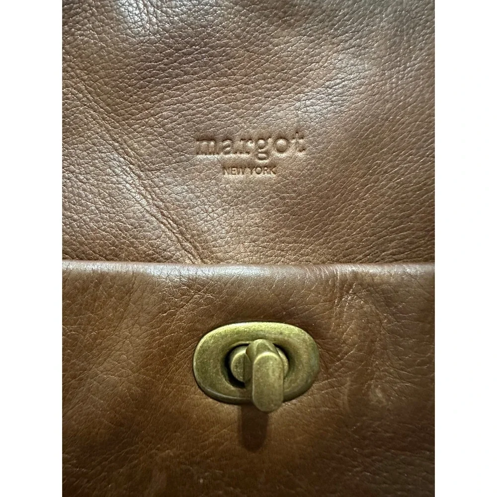 Margot New York Soft Brown Leather Crossbody Bag‎